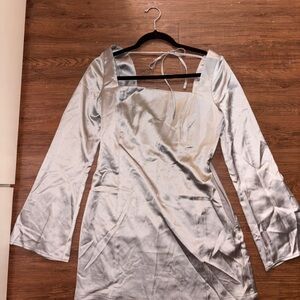 Wild Fable Silver Long Sleeve Dress
